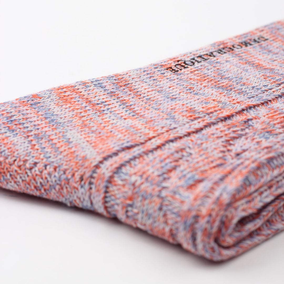 Relax Fisher Knit Supermelange Socks Off White / Cold Blossom / Pumpkin / Hot Nutshell - Democratique Socks