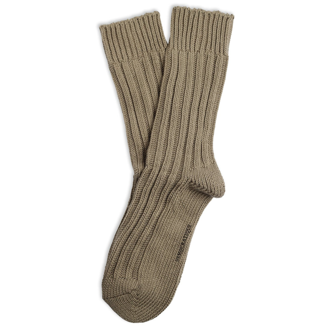 Relax Chunky Rib Knit Stone - Democratique Socks