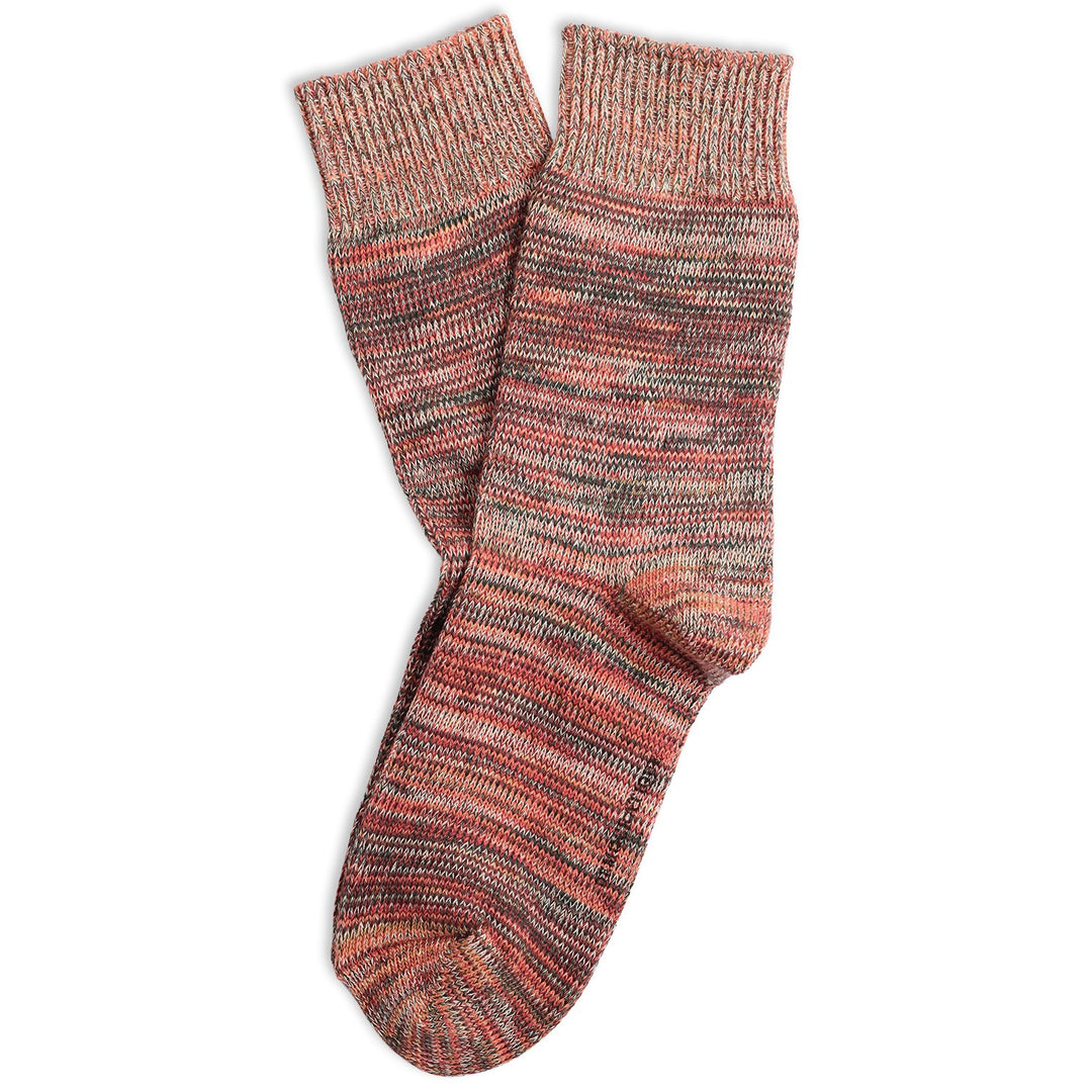Relax Saddle Cloth Knit Supermelange Folehaven Apricot / Dyrehaven Rust / Forrest Green / Off White / Watermelon - Democratique Socks