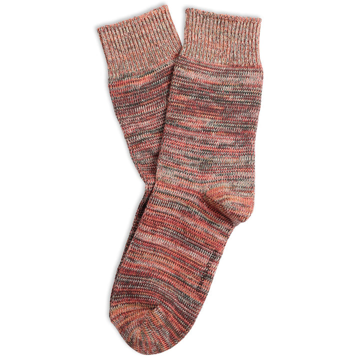 Relax Saddle Cloth Knit Supermelange Folehaven Apricot / Dyrehaven Rust / Forrest Green / Off White / Watermelon - Democratique Socks