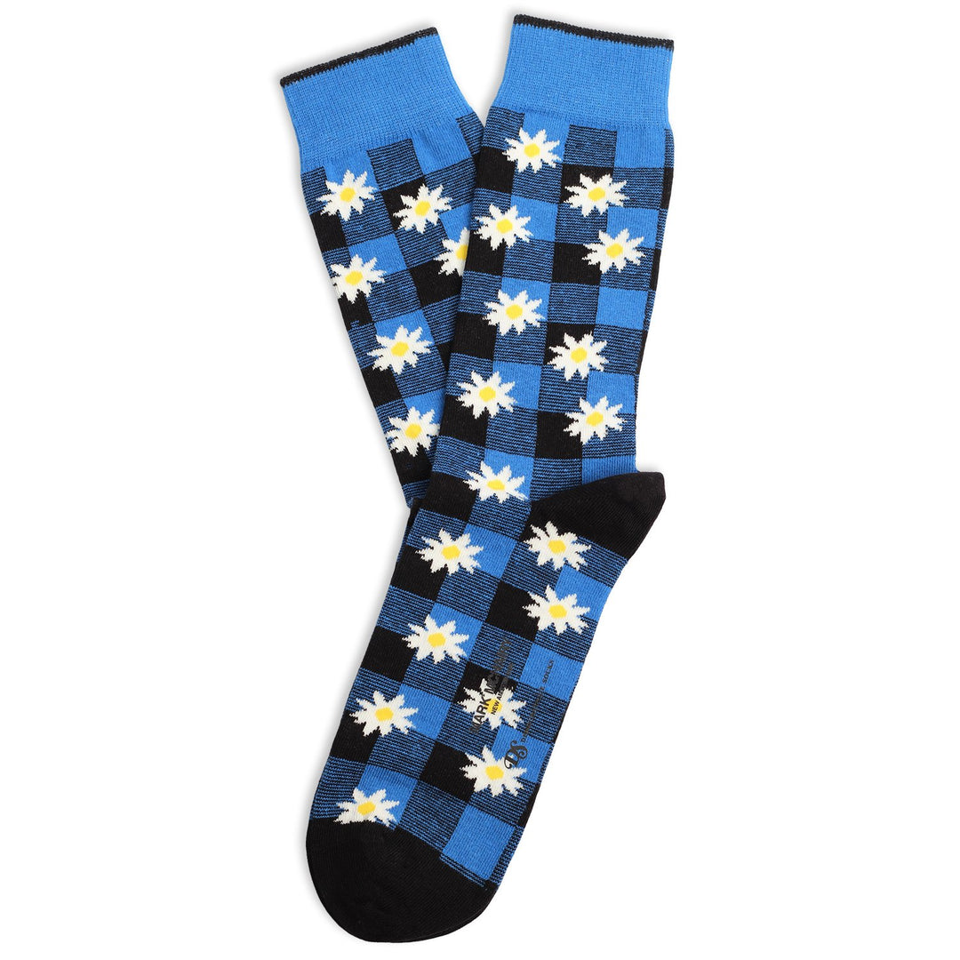 Mark McNairy x Democratique Socks Buffalo Daisy Henri Blue - Democratique Socks