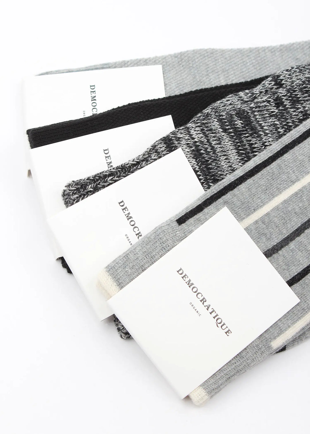 Democratique Socks Curated Pack 63 - 4 socks black / grey - Democratique Socks