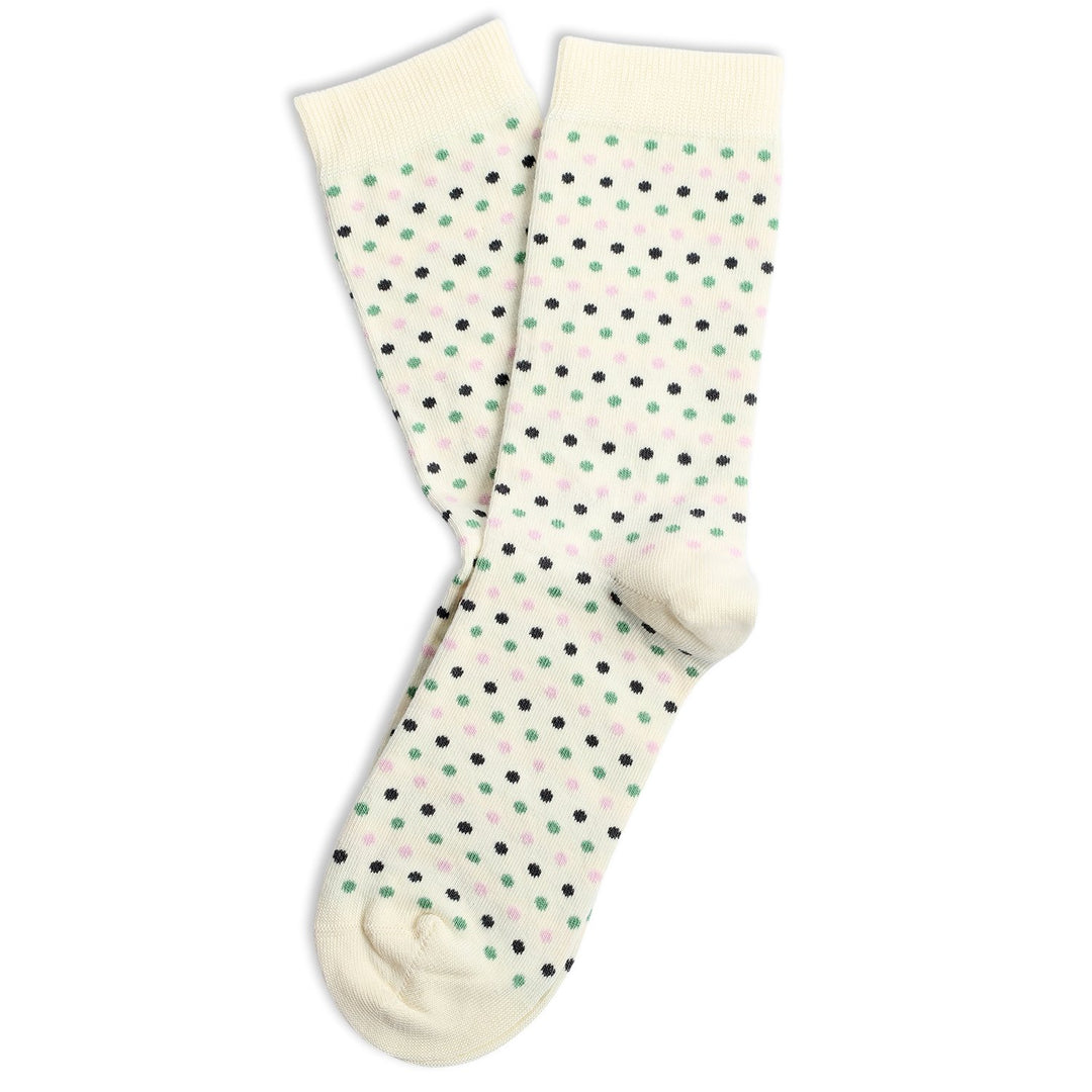 Originals Femme Polkadot Socks Off White / Soft Green / Cold Blossom / Charcoal - Democratique Socks