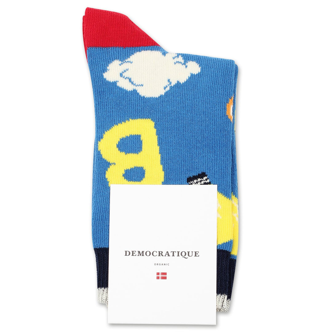 Mr. Cleverman x Democratique Socks Originals Math App Clever Blue / Multi Color - Democratique Socks