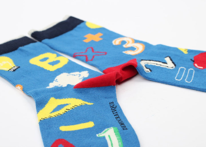 Mr. Cleverman x Democratique Socks Originals Math App Clever Blue / Multi Color - Democratique Socks