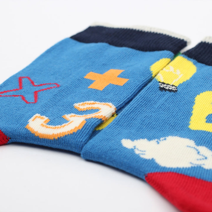 Mr. Cleverman x Democratique Socks Originals Math App Clever Blue / Multi Color - Democratique Socks