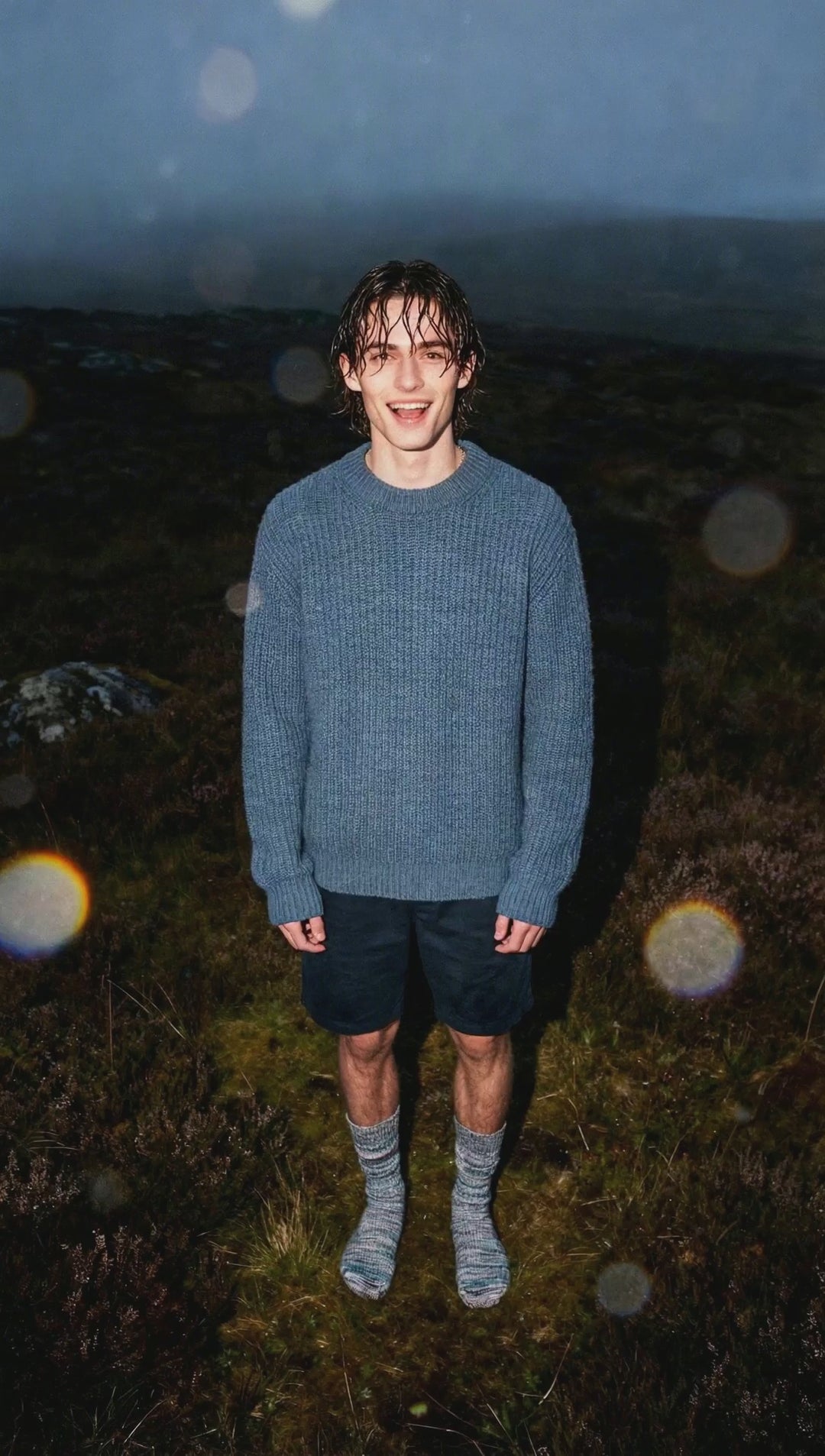 Relax Heavy Rib Supermélange Irr / Marine / Gris Charbon / Rose Pâle / Blanc Cassé