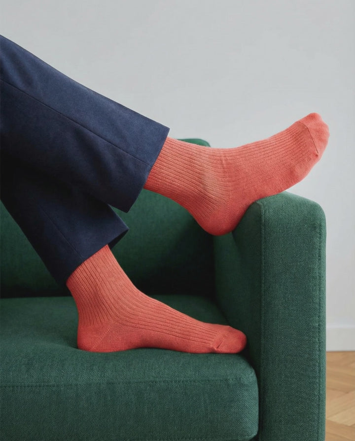 Originals Fine Rib coton biologique Chaussettes Pastèque Rouge