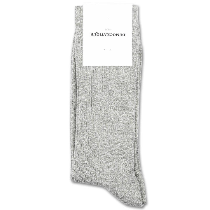 Originals Rib Ultralight Supermelange Opal Army / Off White Democratique Socks - Democratique Socks