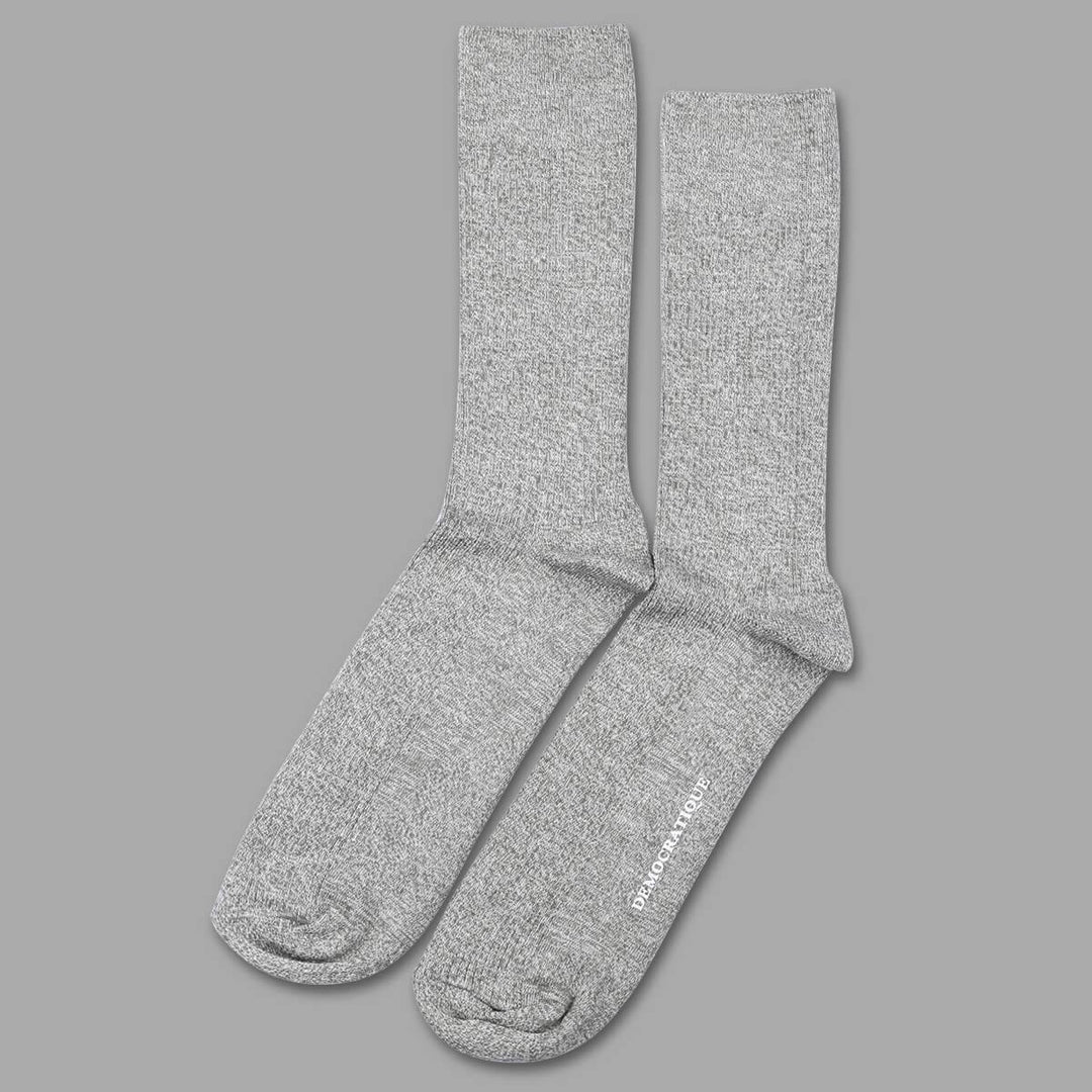 Originals Rib Ultralight Supermelange Opal Army / Off White Democratique Socks - Democratique Socks