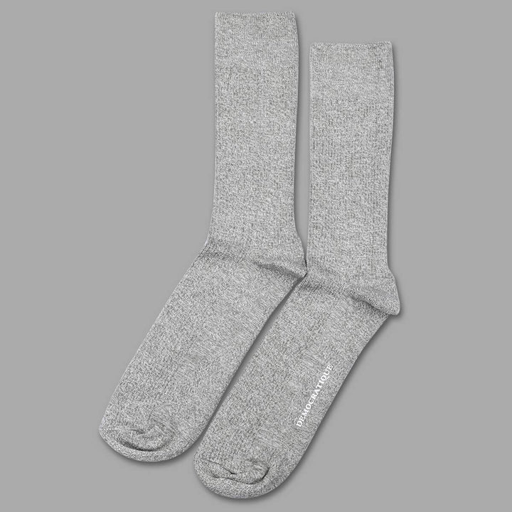 Originals Rib Ultralight Supermelange Opal Army / Off White Democratique Socks - Democratique Socks