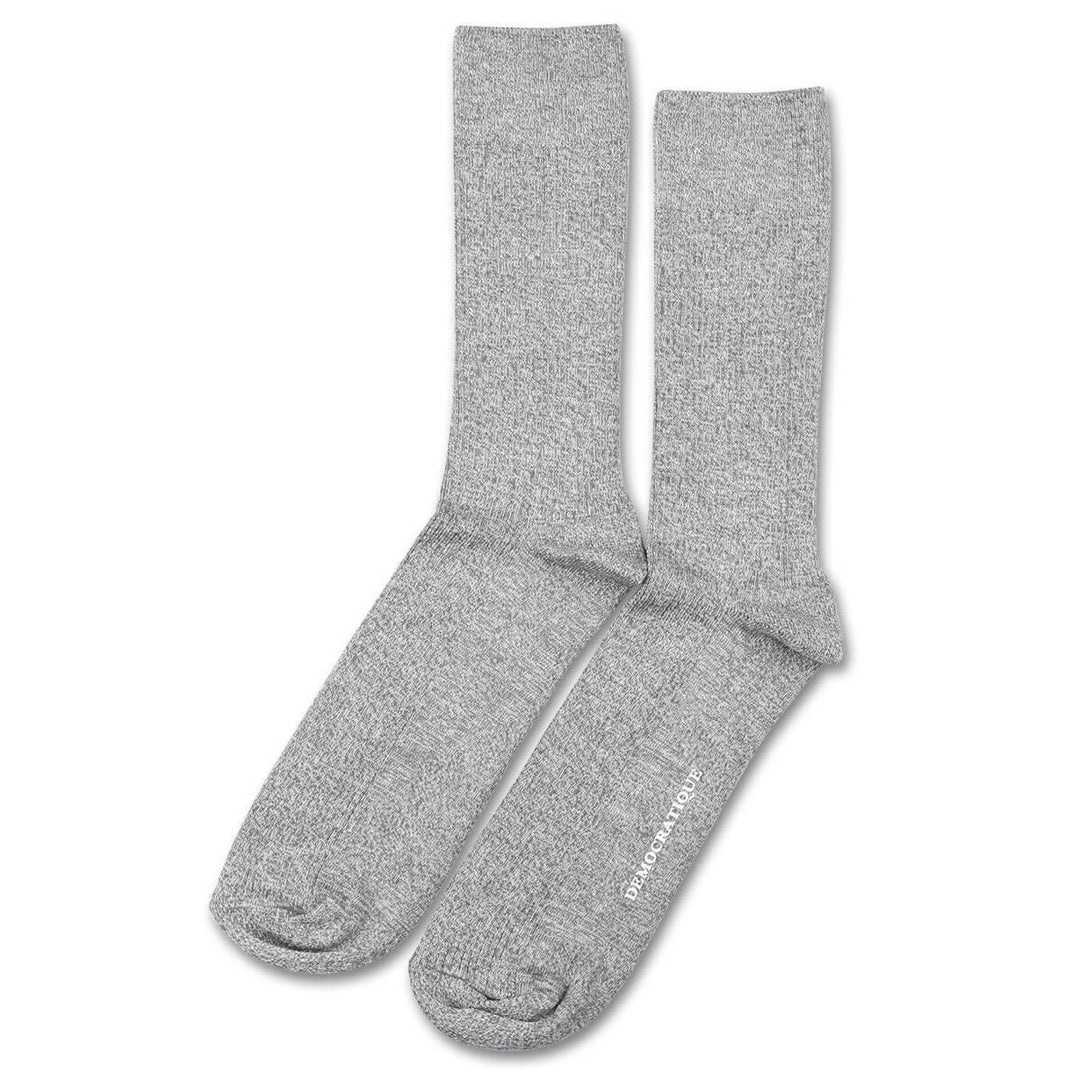 Originals Rib Ultralight Supermelange Opal Army / Off White Democratique Socks - Democratique Socks