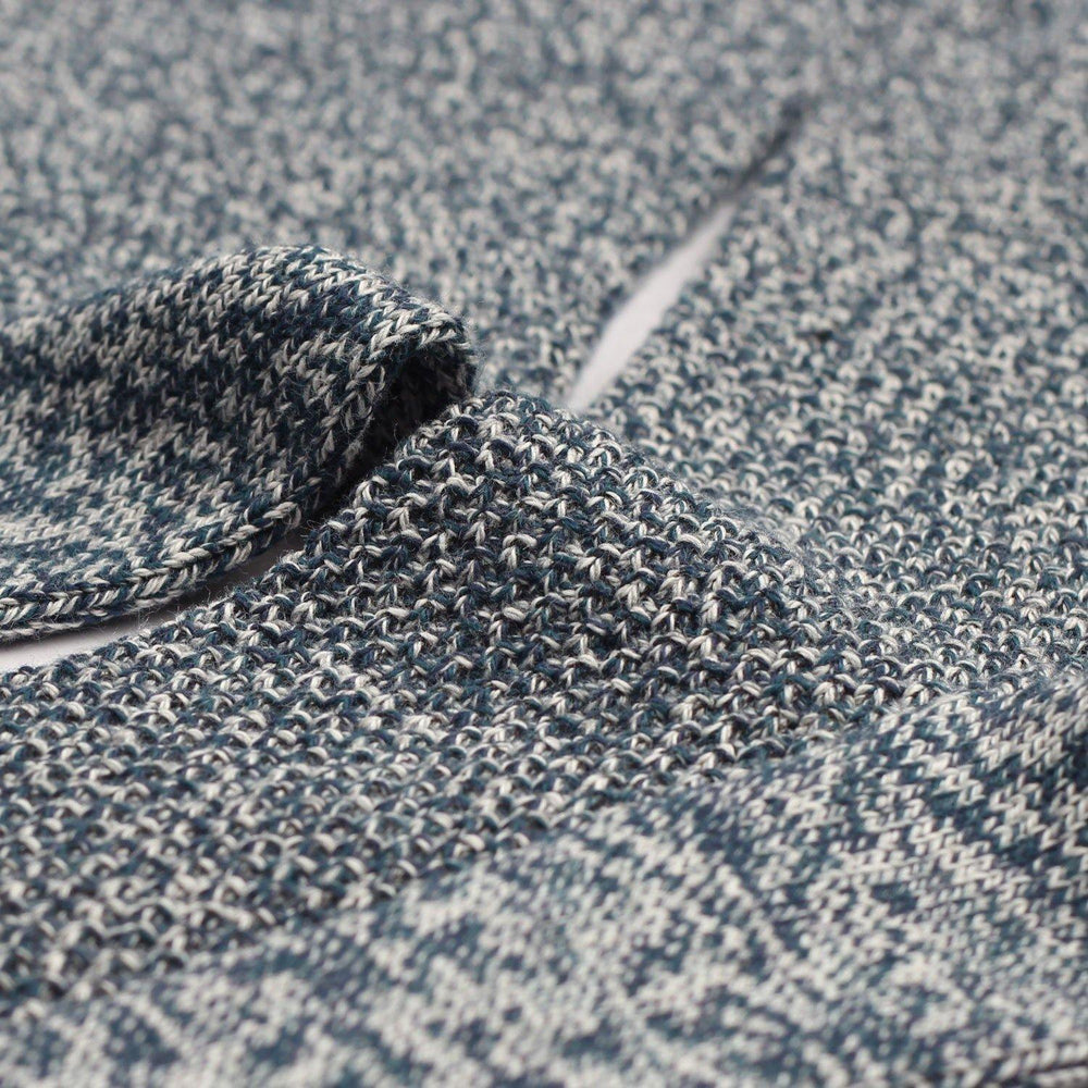 Relax Sailor Knit Supermelange Benzin - Shaded Blue - Off White - Light Grey Melange Democratique Socks - Democratique Socks