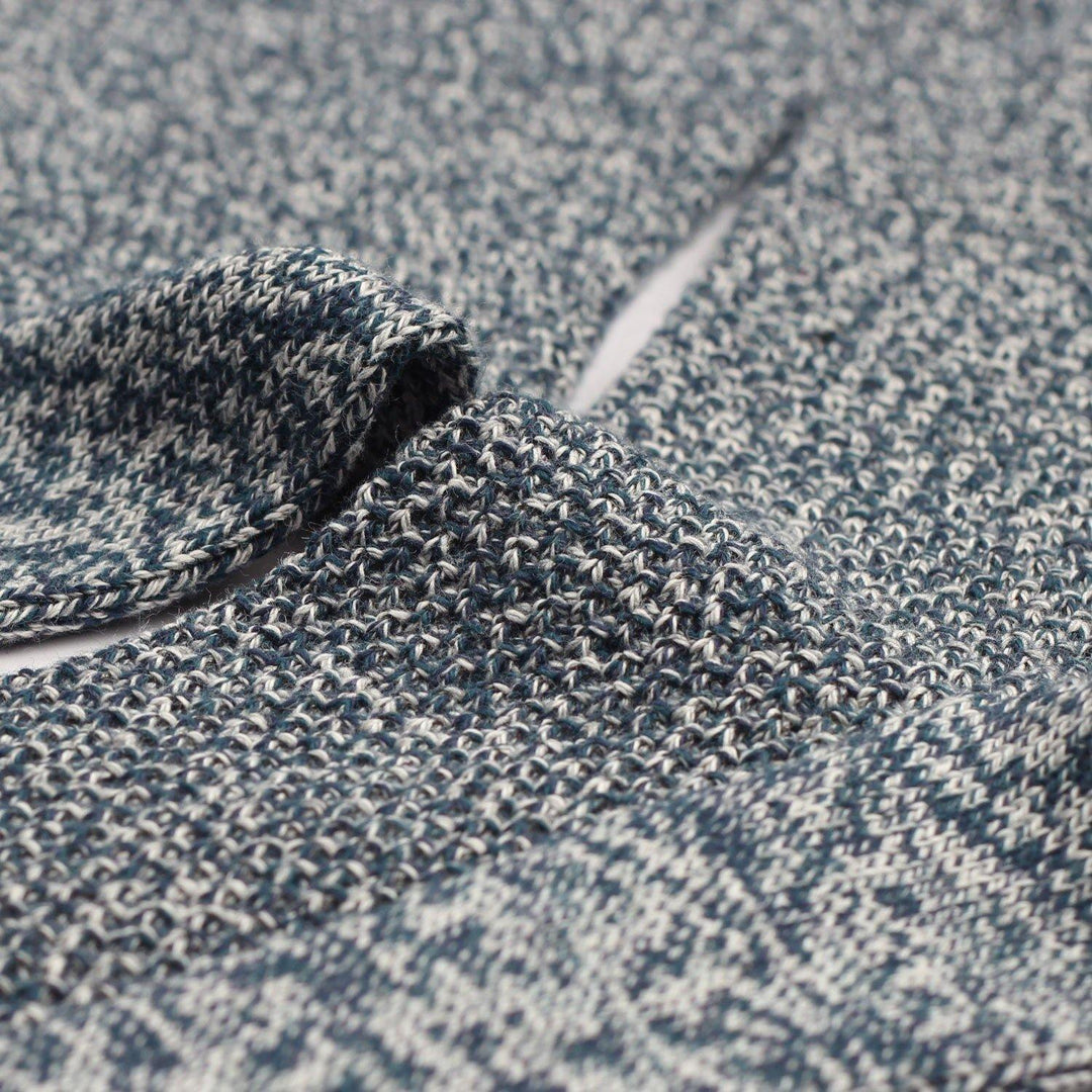 Relax Sailor Knit Supermelange Benzin - Shaded Blue - Off White - Light Grey Melange Democratique Socks - Democratique Socks