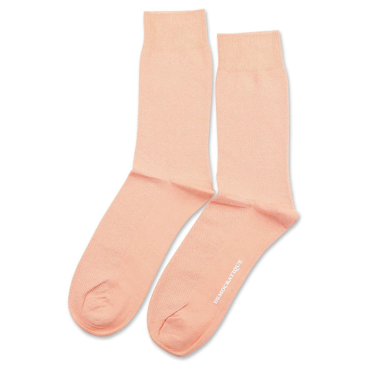 Originals Champagne Pique Light Salmon - Democratique Socks