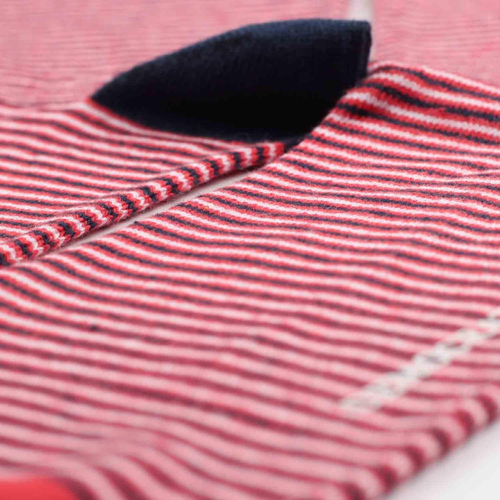 Originals Ultralight Stripes Spring Red/Navy/Clear White - Democratique Socks