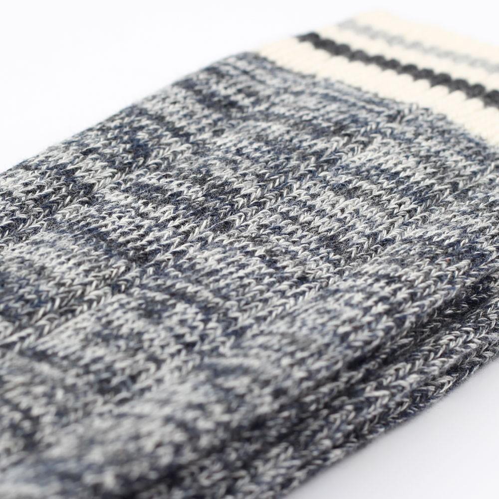 Relax Cable Knit Supermelange Navy Mel - Light Grey Mel - Charcoal Mel - Off White - Democratique Socks