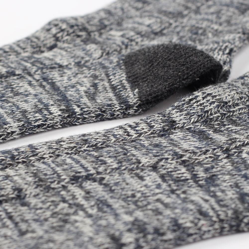 Relax Cable Knit Supermelange Navy Mel - Light Grey Mel - Charcoal Mel - Off White - Democratique Socks