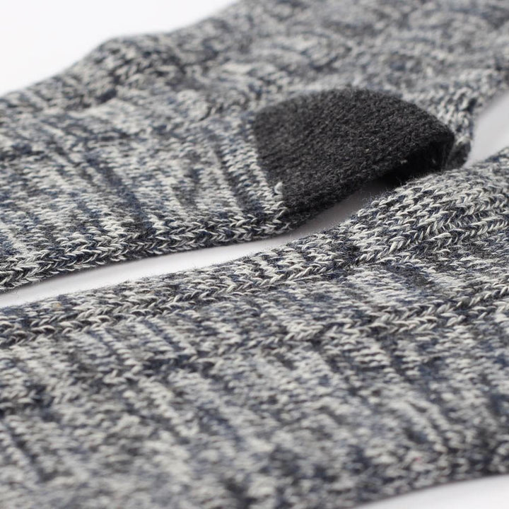 Relax Cable Knit Supermelange Navy Mel - Light Grey Mel - Charcoal Mel - Off White - Democratique Socks