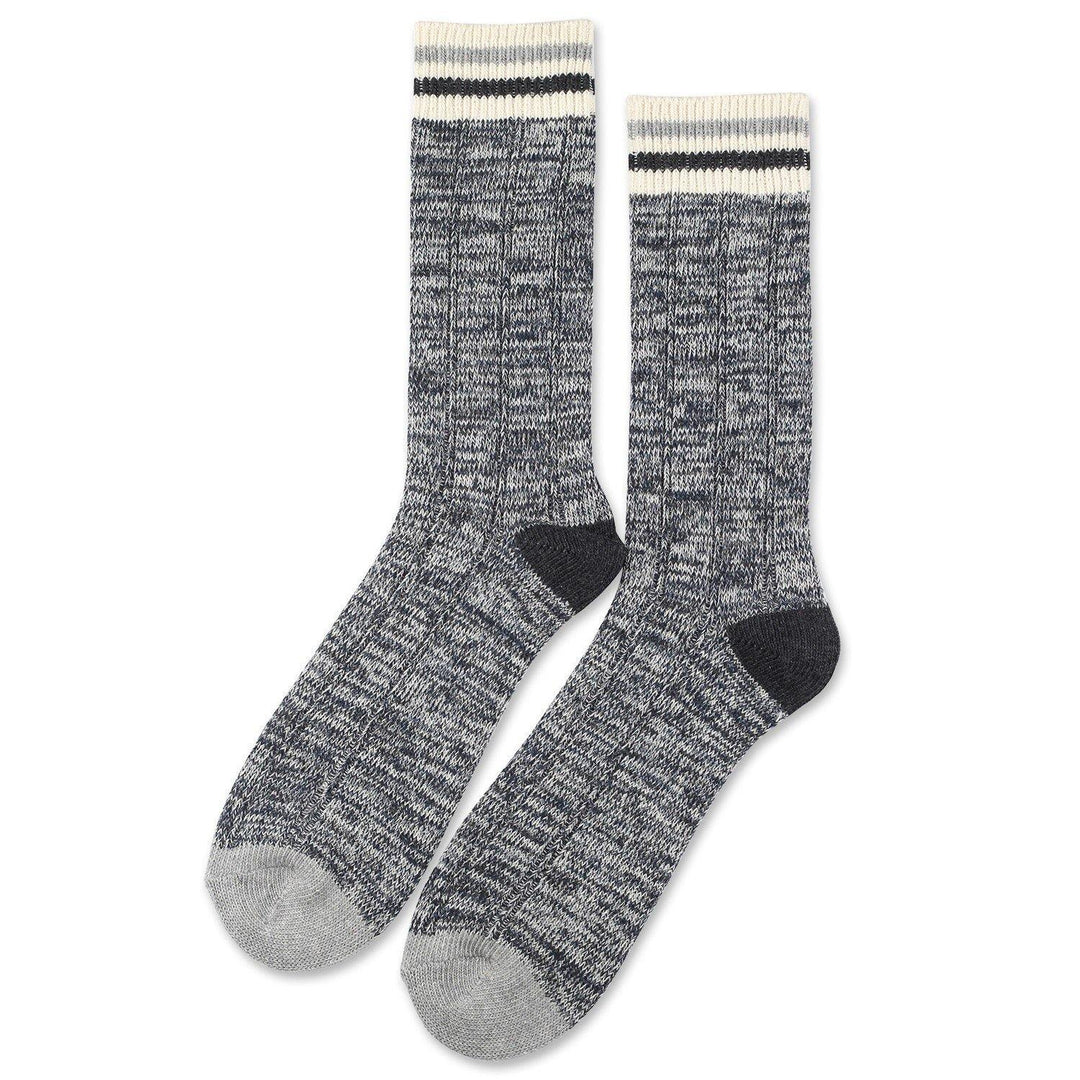 Relax Cable Knit Supermelange Navy Mel - Light Grey Mel - Charcoal Mel - Off White - Democratique Socks