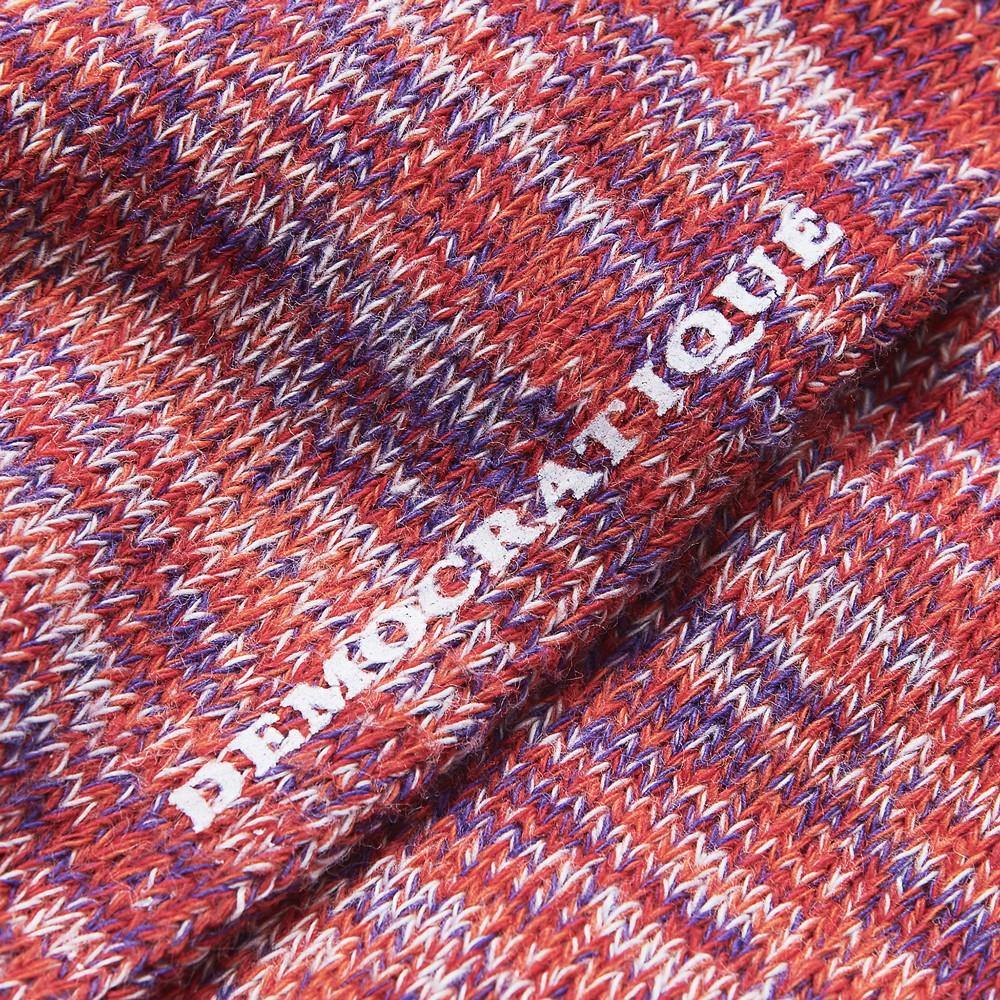 Democratique Socks Relax Chunky Flat Knit Supermelange Pearl Red - Purple Rain - Off White - Orange County - Democratique Socks