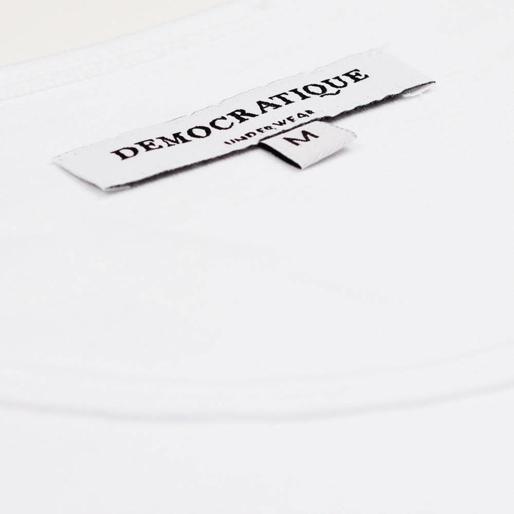 Super Tank Top WHITE DEMOCRATIQUE UNDERWEAR - Democratique Socks