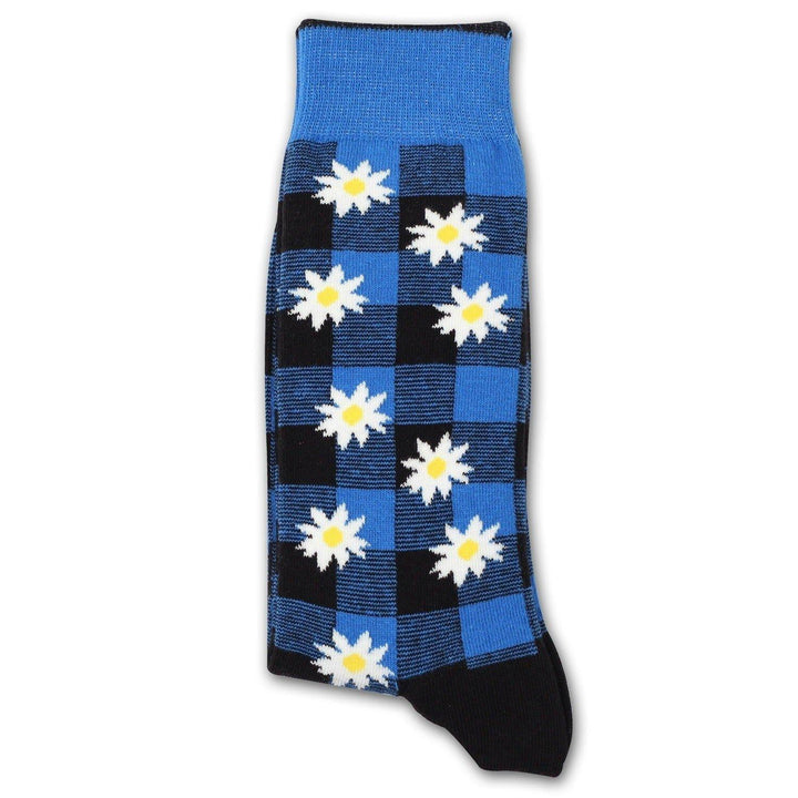 Mark McNairy x Democratique Socks Buffalo Daisy Henri Blue - Democratique Socks