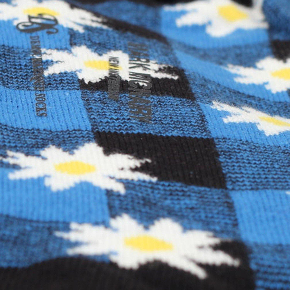 Mark McNairy x Democratique Socks Buffalo Daisy Henri Blue - Democratique Socks