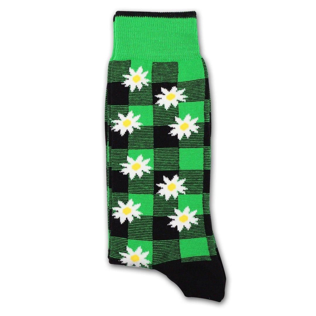 Mark McNairy x Democratique Socks Buffalo Daisy Sea Green - Democratique Socks