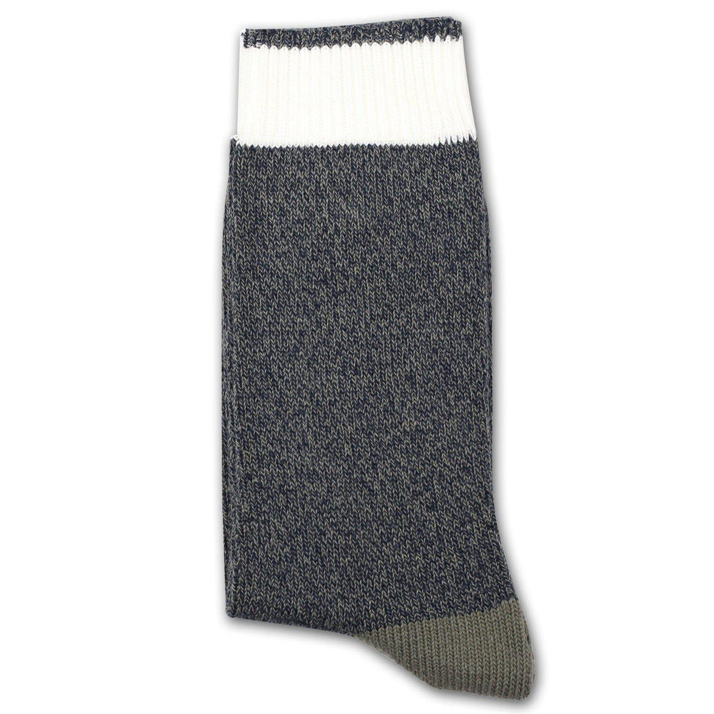 Democratique Socks RELAX MELANGECONTRAST Navy / Army / Broken White - Democratique Socks