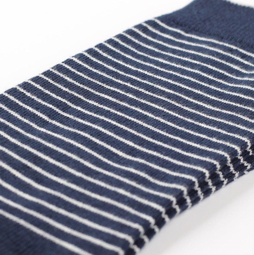 ORIGINALS MINI STRIPER Navy / Broken White Democratique Socks - Democratique Socks
