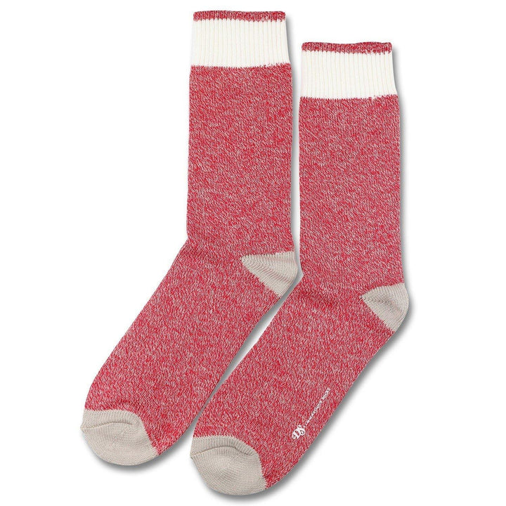 Democratique Socks RELAX MELANGECONTRAST Spring Red / Sand / Broken White - Democratique Socks