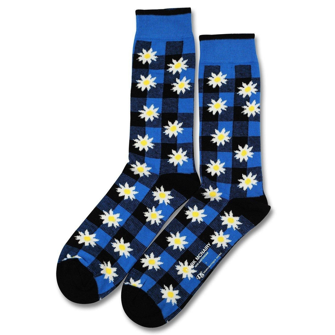 Mark McNairy x Democratique Socks Buffalo Daisy Henri Blue - Democratique Socks