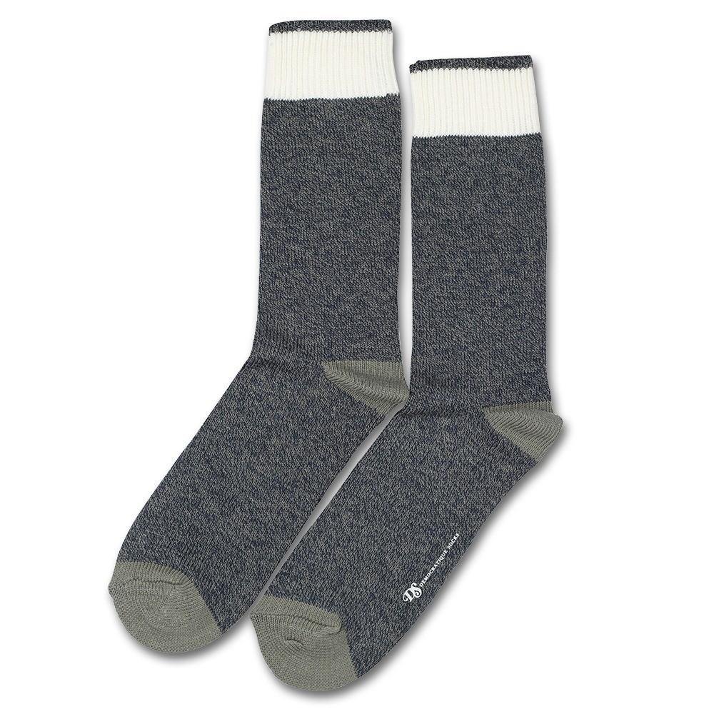 Democratique Socks RELAX MELANGECONTRAST Navy / Army / Broken White - Democratique Socks
