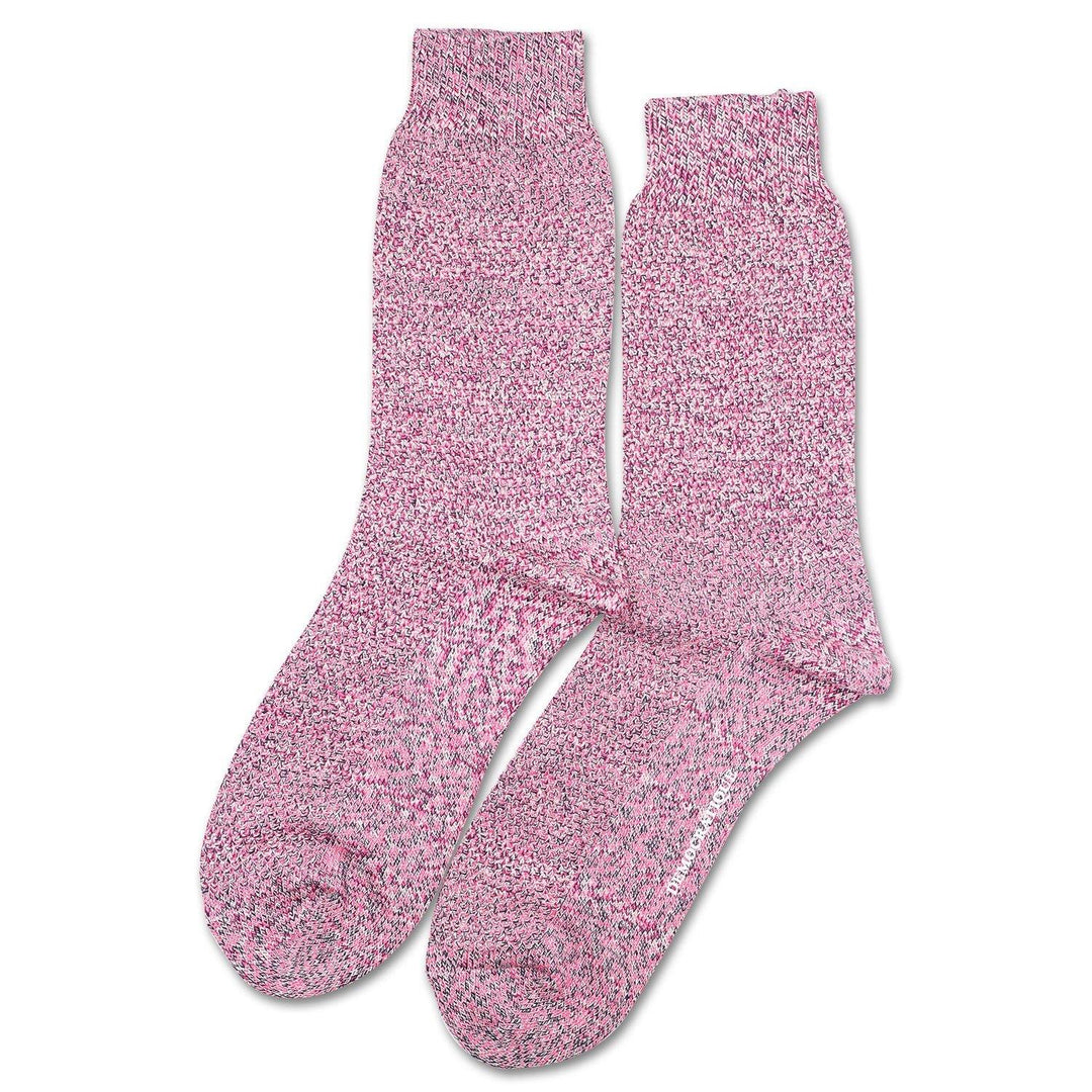 Democratique Socks Relax Sailor Knit Supermelange Stone / Pale Skin / Navy / Off White - Democratique Socks