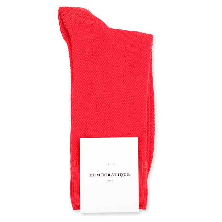 Originals Champagne Pique Pearl Red - Democratique Socks