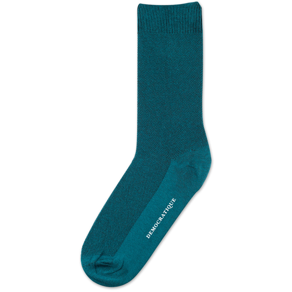 Democratique Socks Originals Champagne Pique Organic Cotton Benzin - Democratique Socks