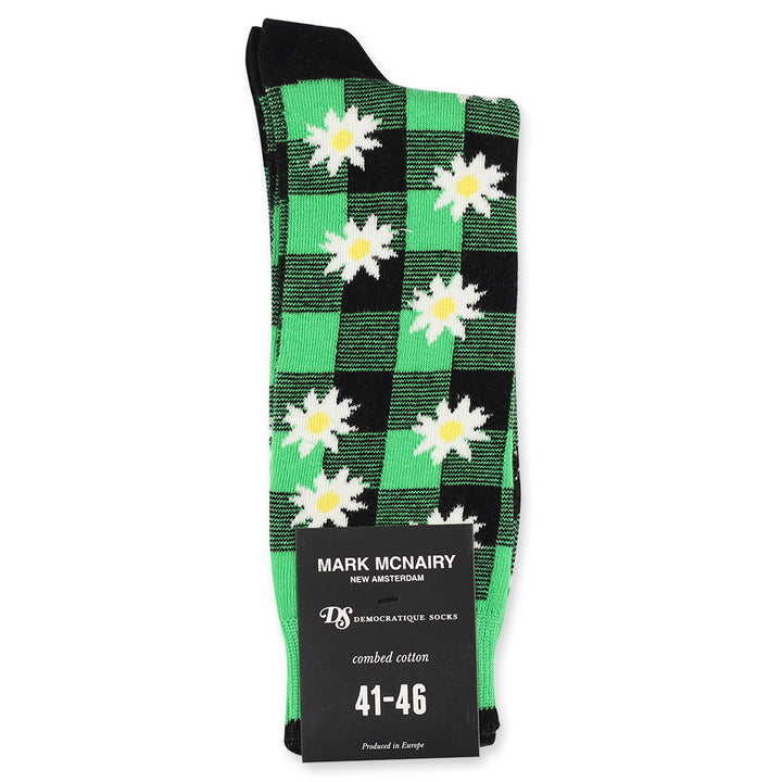 Mark McNairy x Democratique Socks Buffalo Daisy Sea Green - Democratique Socks