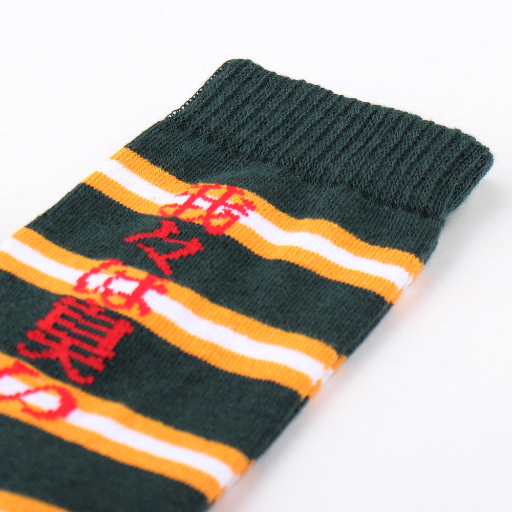 Edwin Jeans x Democratique Socks Nioi Organic Cotton Pine Grove / Golden Yellow / Winter White / Summer Fig - Democratique Socks