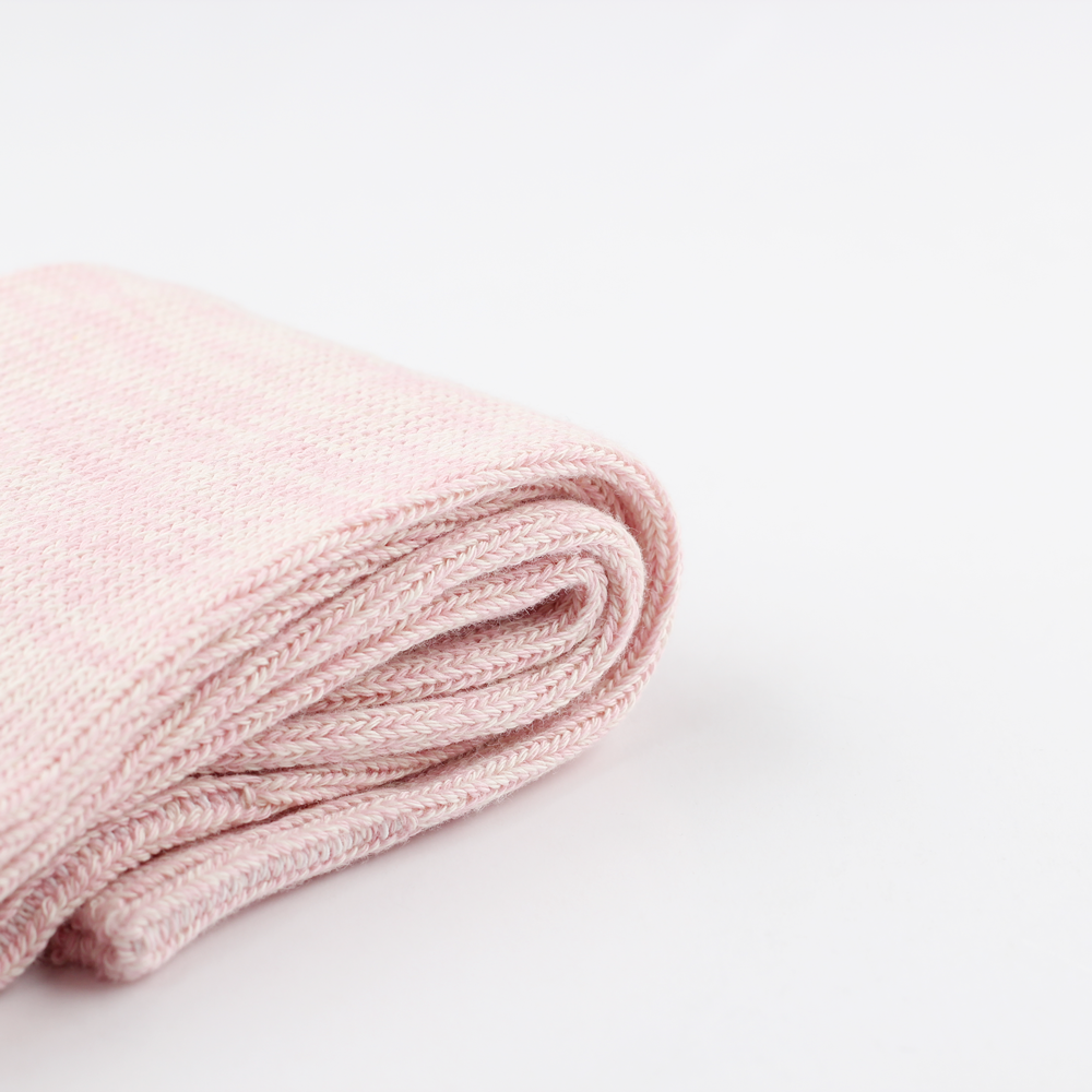 Democratique Socks Relax Chunky Flat Knit Supermelange Pale Pink / Off White - Democratique Socks
