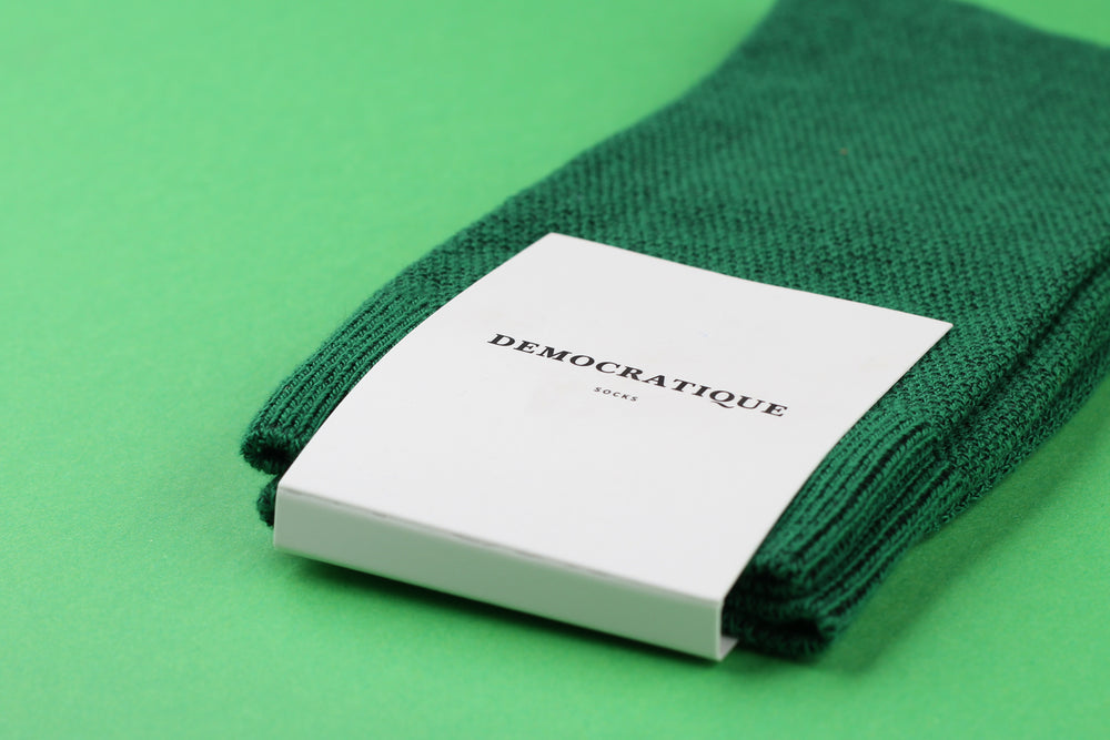 Democratique Socks Originals Champagne Pique Tennis Green - Democratique Socks