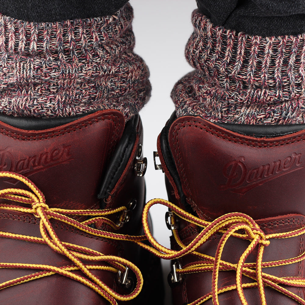 Democratique Socks Relax Schooner Knit Supermelange Organic Cotton Navy / Red Wine / Army / Light Salmon / Off White - Democratique Socks