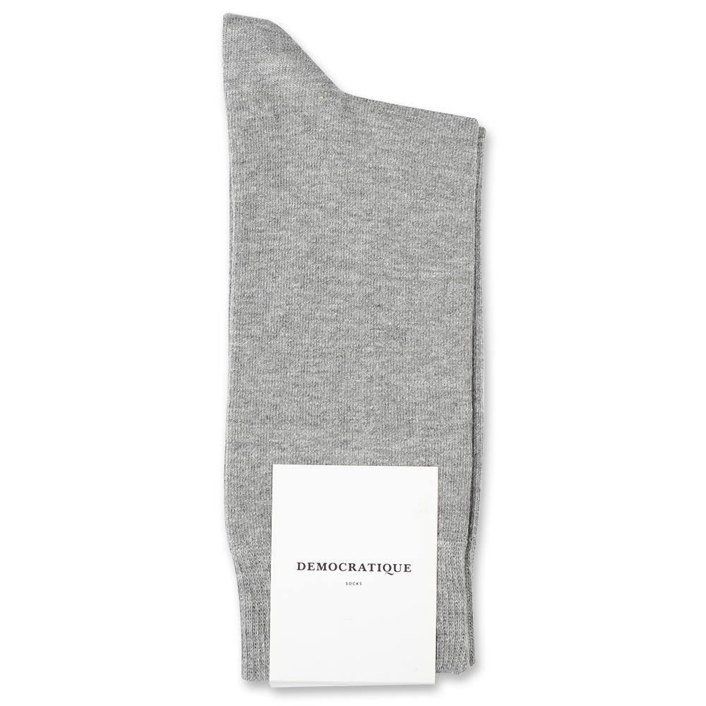 Democratique Socks Originals Solid Light Grey Melange - Democratique Socks