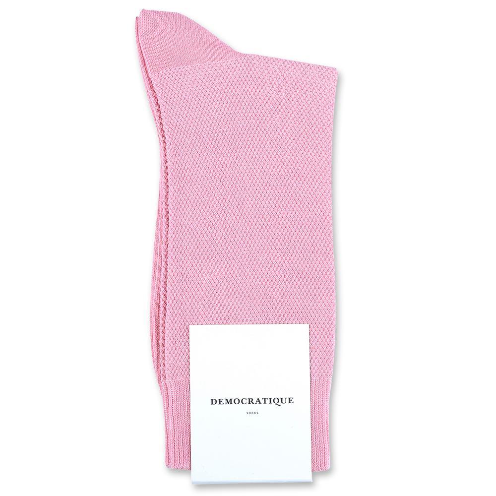 Democratique Socks Pique Solid Color Pack 19 - Five pairs Emerald, Navy, Pink, Purplish Pink and Purple - Democratique Socks