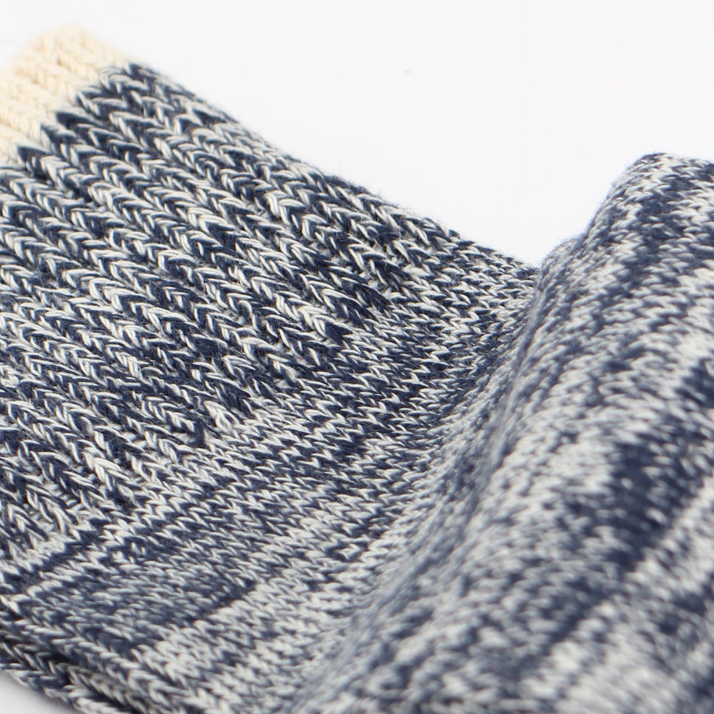 Democratique Socks Relax Twister Knit Melange Navy / Off White - Democratique Socks