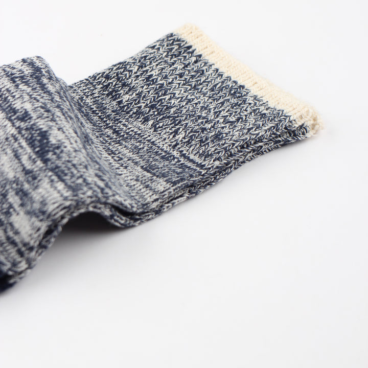Democratique Socks Relax Twister Knit Melange Navy / Off White - Democratique Socks