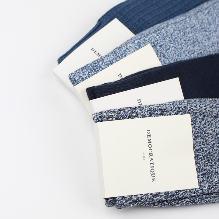 Democratique Socks Variation Of Blue Pack 23 - Four pairs - Democratique Socks