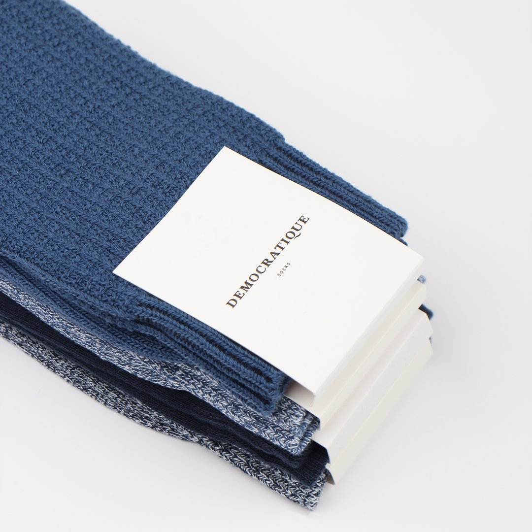 Democratique Socks Variation Of Blue Pack 23 - Four pairs - Democratique Socks